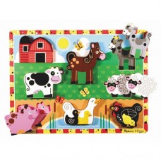 Melissa & Doug Wooden Puzzle - Farm Chunky Puzzle - MND3723
